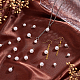 Sunnyclue 1 scatola 40 pezzi 2 stile plastica abs fascini di perle d'imitazione ciondoli rotondi bianchi fascini di perle all'ingrosso per la creazione di gioielli fascini fai da te ciondola collana braccialetto orecchini accessori forniture KK-SC0002-90-4