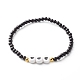 Prier et aimer ensemble de bracelet extensible en perles acryliques pour cadeau BJEW-JB06679-4