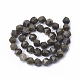 Natural Golden Sheen Obsidian Beads Strands G-T064-45C-2