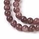 Natural Lepidolite/Purple Mica Beads Strands G-G770-04-8mm-3