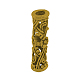 Alliage creux de style tibétain fleur sculpté perles tubulaires TIBEB-626-AG-FF-1