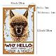 CREATCABIN Hello Sweet Cheeks Sign Alpaca Tin Signs Have a Seat Retro Vintage Funny Wall Art Mural Hanging Iron Painting for Home Garden Bar Pub Kitchen Living Room Office Plaque 8x12inch AJEW-WH0157-154-2