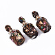 Assembled Synthetic Bronzite and Imperial Jasper Openable Perfume Bottle Pendants G-S366-058E-1