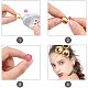 PandaHall 1 Set Brass Clip-on Earring Settings Flat Round Jewelry Findings Mixed Color Earring Components for Jewelry Making 16x14mm KK-PH0035-28-4