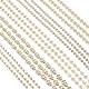パンダホールエリート5カード5スタイルのプラスチックと樹脂のチェーン  ウェディングドレス装飾チェーン  混合形状  ゴールド  7.5~15x3~4mm  1枚/スタイル FIND-PH0003-59-1