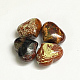 Piedra de palma de corazón de jaspe brechado natural G-F637-11H-2