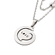 Из нержавеющей стали ожерелья подвески NJEW-U003-01B-P-1