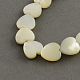 Brins de perles de coquillage naturel en forme de cœur SSHEL-R020-8mm-01-1