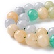 Tinti bianco naturale perle di giada fili G-I299-F08-8mm-3