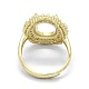 925 componentes de anillo de dedo de garra de diamante de imitación de plata esterlina STER-E061-32G-4