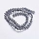 Non-magnetic Synthetic Hematite Bead Strands G-K237-17A-1