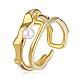Двойной ряд неправильной геометрической формы кольцо регулируемый штабелируемый культивированный жемчуг открытые кольца мода минималистский двойной круг кольцо для большого пальца ювелирные изделия для женщин JR953A-1
