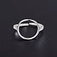 SHEGRACE Simple Design Rhodium Plated 925 Sterling Silver Finger Rings JR305A-3