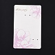 長方形の花のイヤリングのディスプレイ カード  アザミ  14.2x8.9x0.04cm  穴：2mm CDIS-P007-B02-2