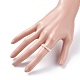 シェルパール編組指輪  女性のための真鍮ワイヤーラップジェムストーンジュエリー  usサイズ9（18.9mm） RJEW-TA00024-03-3