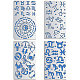 Benecreat 4 pz 4x7 pollici costellazioni miste stencil in metallo zodiaco glifi simboli / bussola vichinga stencil per intaglio del legno DIY-BC0002-64B-1