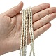 Hebras redondas de perlas de vidrio teñido ecológico HY-A002-4mm-RB001-4