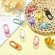 10Pcs 10 Colors Spray Painted Eco-Friendly Alloy Swivel Snap Hooks Clasps FIND-YW0003-04-4