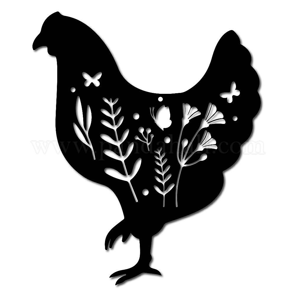 Shop CREATCABIN Metal Chicken Wall Art Rooster Iron Wall Decor Wall