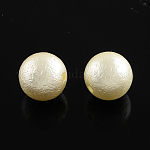 Perles rondes en plastique ABS imitation perle, blanc antique, 10x9.5mm, Trou: 2mm, environ 920 pcs/500 g