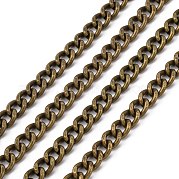 Железные кубинские звенья цепи CH-R013-9x8mm-AB-NF