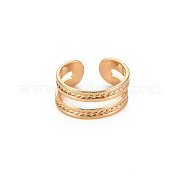 Textured Hollow Cuff Earrings RJEW-S048-006G-NF