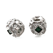 Латунные микро проложить кубического циркония бусы KK-M318-39P-02