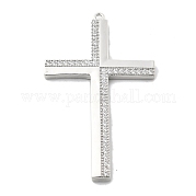 Латунные микропаве прозрачные подвески с фианитом KK-L228-01P-01