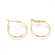 Brass Hoop Earrings KK-S341-84