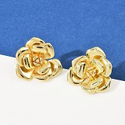 Латунь серьги EJEW-S277-08G-B