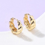 Серьги-кольца из латуни EJEW-Z102-09G
