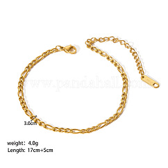 Pulsera de acero inoxidable 304 con cadena trenzada y hoja fina para mujer, elegante y de titanio.