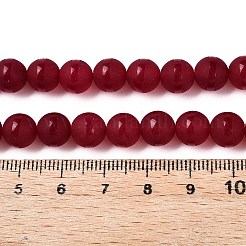 Mattierte natürliche weiße Jadeperlenstränge&nbsp;G-T138-8mm-209B