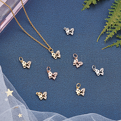 12шт 3 цвета латунные микро проложить кубический цирконий шармы&nbsp;ZIRC-CA0001-05