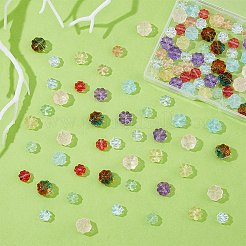 100 шт. 10 вида прозрачных чешских стеклянных бусин GLAA-FH0001-72