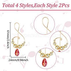 40 шт. подвески из стекла и синтетического гематита в двух стилях PALLOY-GO00043