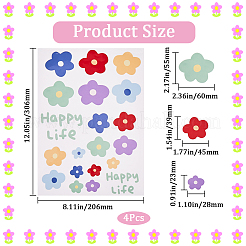 Самоклеящаяся наклейка на автомобиль из ПВХ с цветком DIY-WH0453-57A
