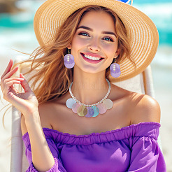 80 шт. подвески из натуральной ракушки капиз&nbsp;BSHE-TA0001-24