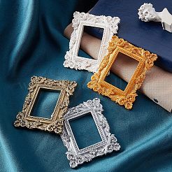 4pcs 4 Farben Rechteck Retro-Harz Bilderrahmen&nbsp;AJEW-FG0001-47