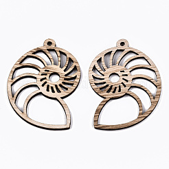 Необработанные полые деревянные большие подвески X-WOOD-N006-131