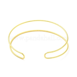 Латунный браслет-манжета с покрытием стойки&nbsp;BJEW-D043-01G