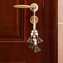 6 шт. защита в виде железных колокольчиков для дверной ручки&nbsp;HJEW-GO0001-13