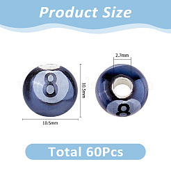 60шт фарфоровые бусины ручной работы&nbsp;PORC-HS0001-10