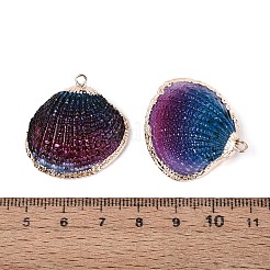 Подвески с краской и гальваникой из натуральных морских раковин&nbsp;SSHEL-N042-16A