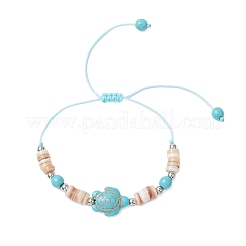 2шт. синтетические бирюзовые бусины в виде морских звезд и черепах BJEW-JB11883