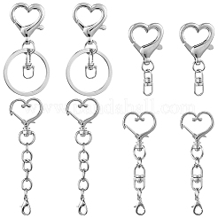 20 шт. 4 стиля застежек для брелка из цинкового сплава&nbsp;FIND-SP0004-22