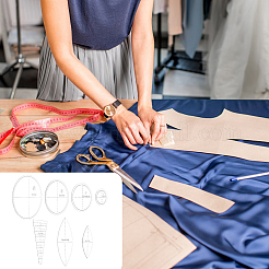 Набор акриловых линеек для выстегивания подсолнухов DIY-WH0343-97