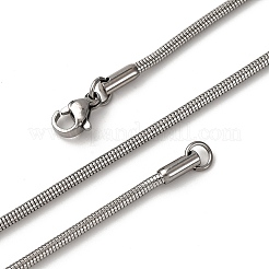 Ожерелья из круглой цепочки-змейки из нержавеющей стали 304 толщиной 1 мм NJEW-P338-06P