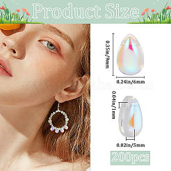 200 шт. Прозрачные стеклянные бусины GGLA-BBC0001-01