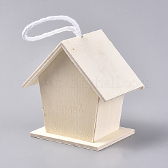 Nichoir en bois inachevé&nbsp;HJEW-WH0006-09